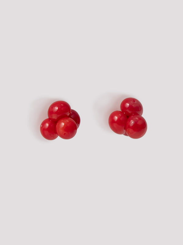 Rue Blanche Glass Earrings Red - Rosa Méndez
