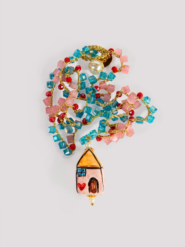 Rue Blanche House Necklace Rosa - Cashfana