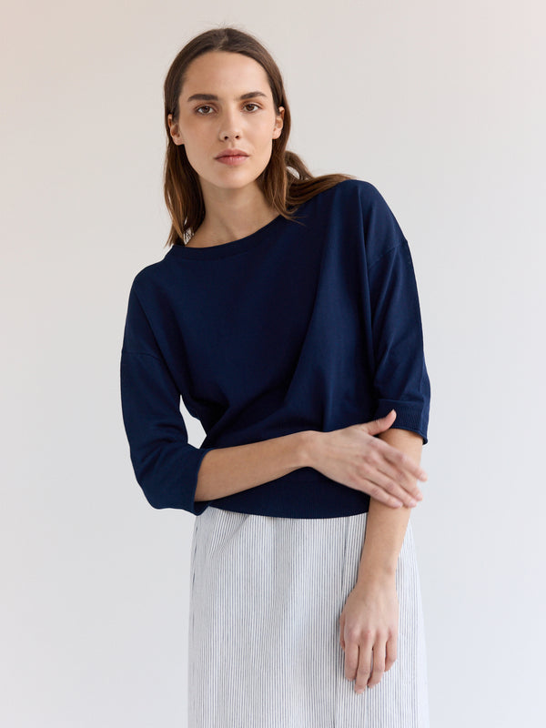 rue blanche Htc 3/4 25p Navy