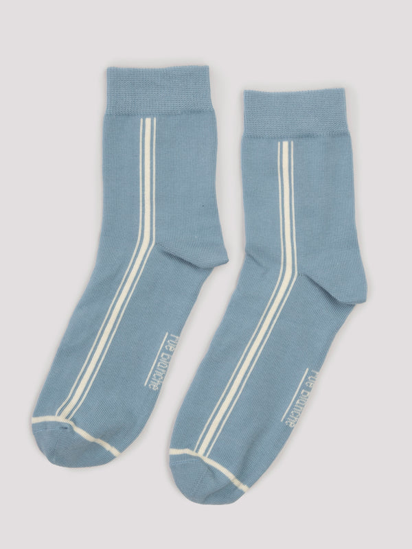 Rue Blanche Lines Socks 25p Blue