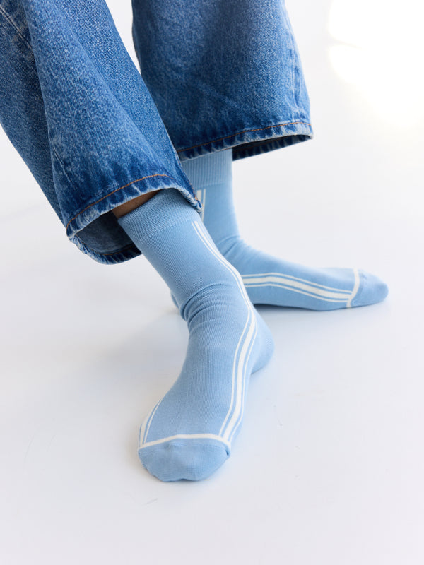 rue blanche Lines Socks 25p Blue