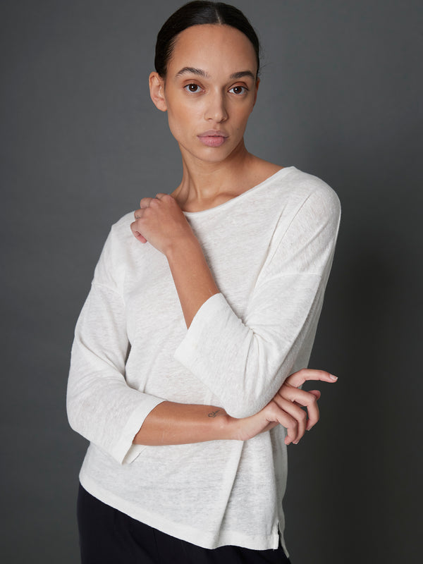 rue blanche Lino 3/4 25e Off White