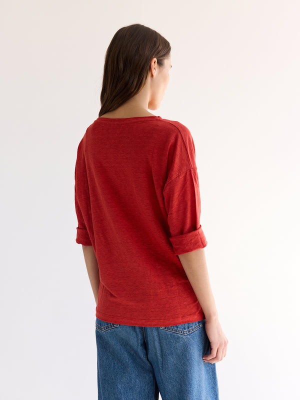 Rue Blanche Lino 3/4 25e Red