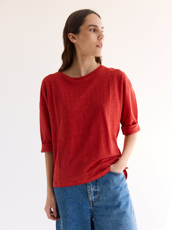 Rue Blanche Lino 3/4 25e Red