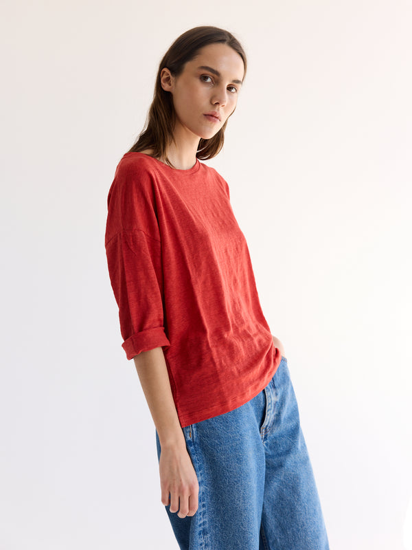 Rue Blanche Lino 3/4 25e Red
