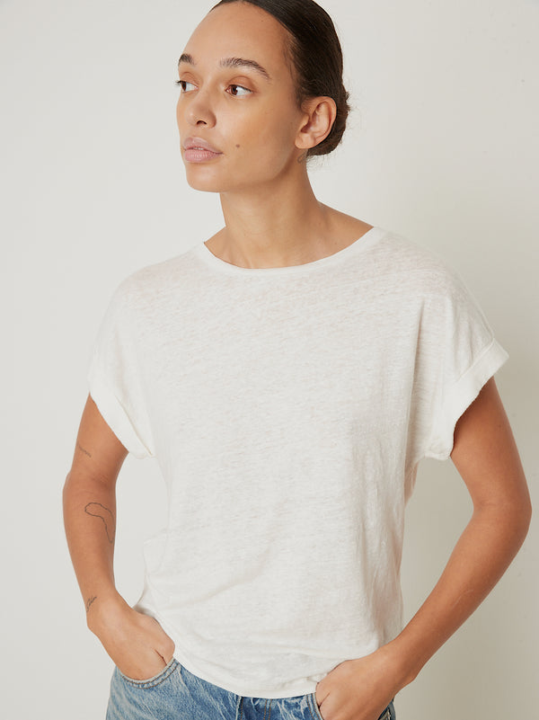 rue blanche Lino Sm 25e Off White