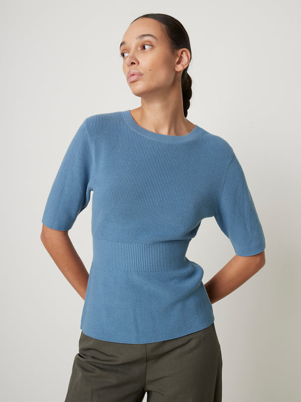 Rue Blanche Mako Ribs Top 25p Blue