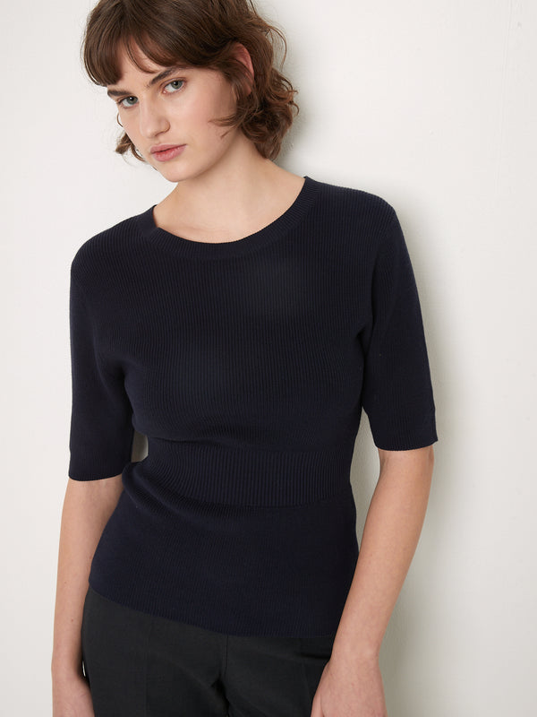 rue blanche Mako Ribs top 25p Navy
