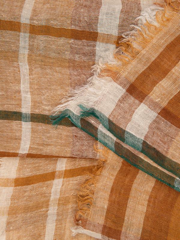 Rue Blanche Marina/Green Check Scarf - Lovat & Green