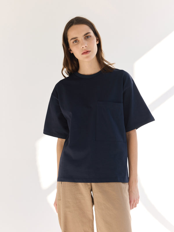 rue blanche Net Mc T-shirt 24p Navy