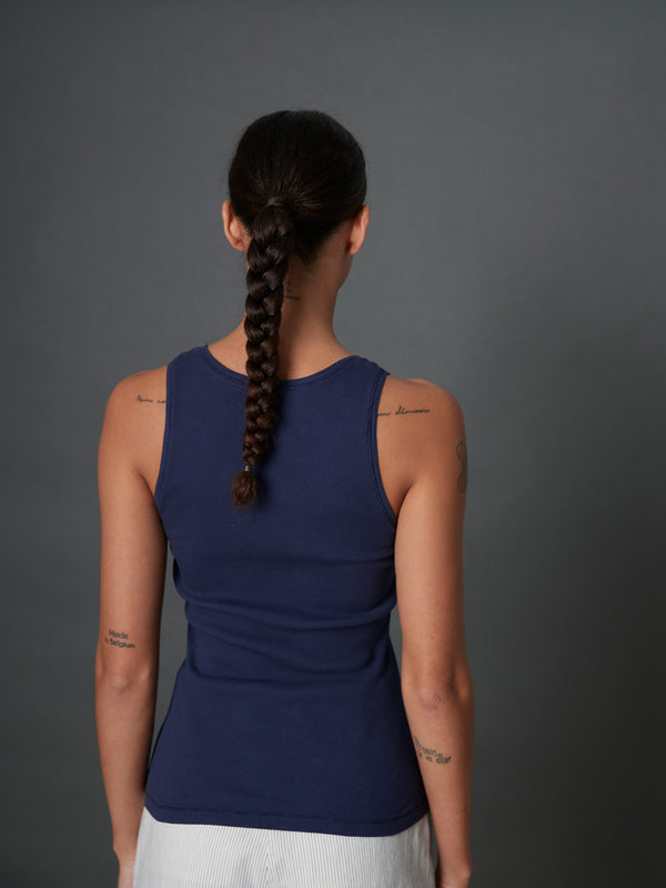 Rue Blanche Organic Rib Deb 25p Blue