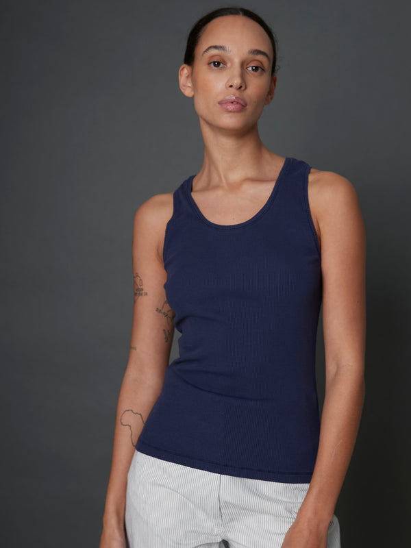 rue blanche Organic Rib Deb 25p Blue