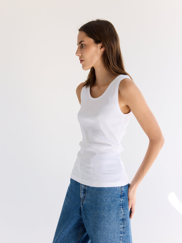 Rue Blanche Organic Rib Deb T-shirt 24p Blanc