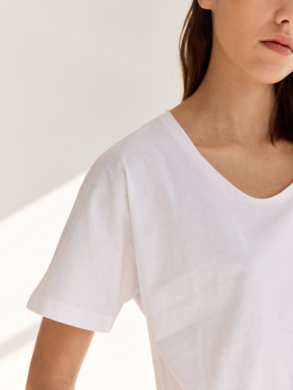 Rue Blanche Organic Rond T-shirt 24p Blanc