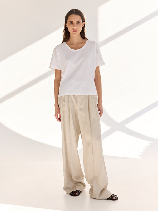Rue Blanche Organic Rond T-shirt 24p Blanc