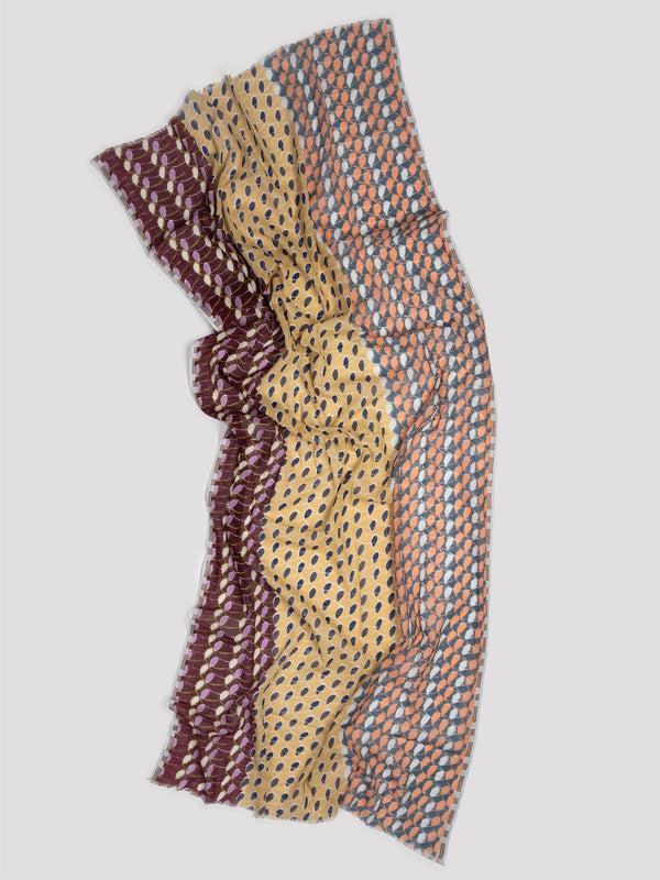 Rue Blanche Printed Scarf Walnut Ps2464 - Epice