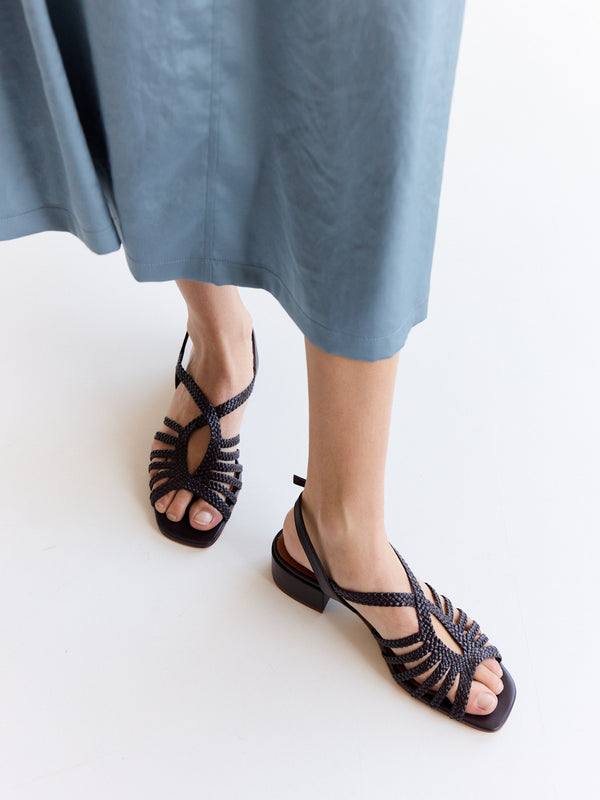 Rue Blanche Rago Sandals Aubergine - Naguisa