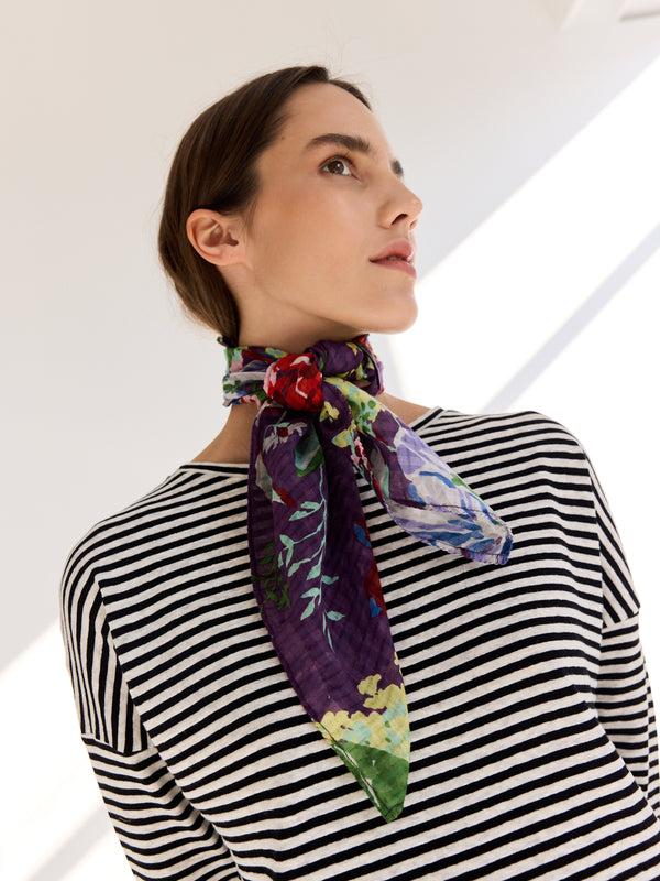 rue blanche Scarf ps2593 purple mini - Epice