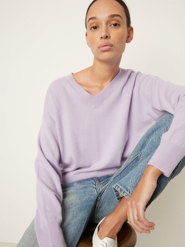 rue blanche Solux V sweater 25p Glycine