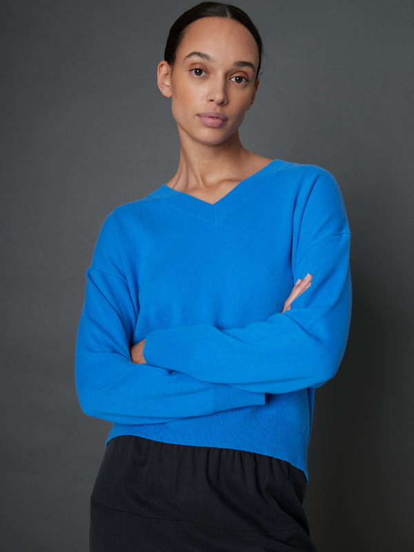 Rue Blanche Solux V Sweater 25p Light Blue