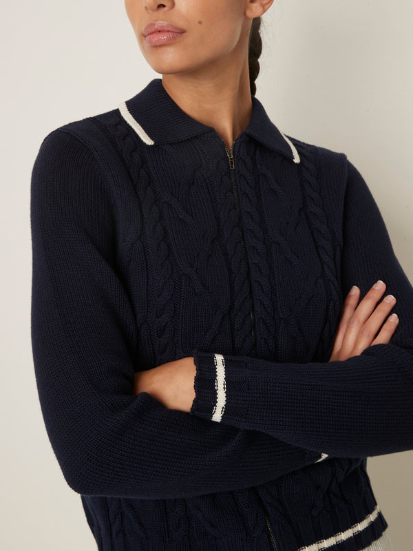 Rue Blanche Tennis Blouson 25p Navy