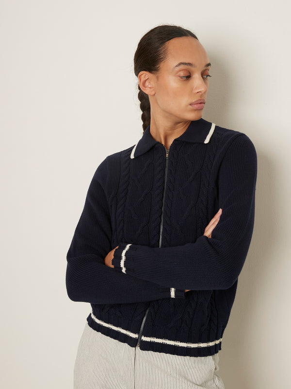 Rue Blanche Tennis Blouson 25p Navy