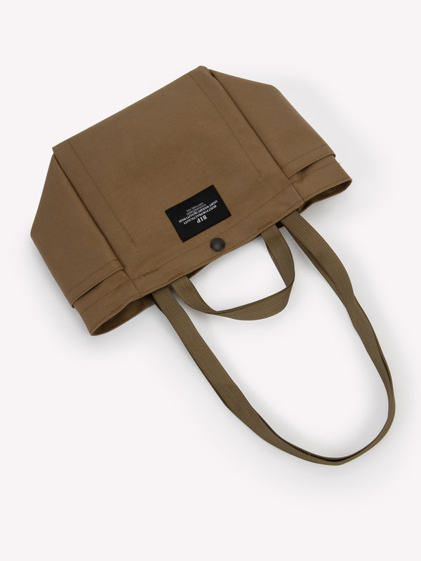 Rue Blanche Small Size Pocket Tote Bag Brown - Bags In Progress