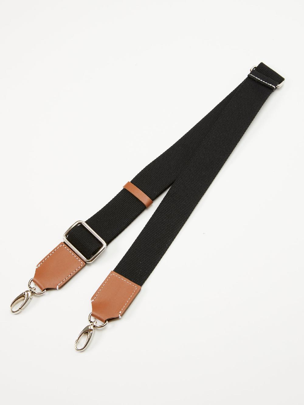rue de verneuil ADJUSTABLE SHOULDER STRAP - BLACK/CAMEL/SILVER