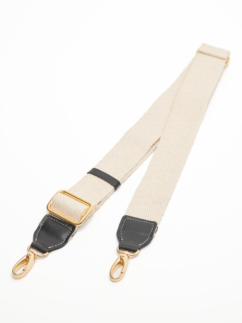 rue de verneuil ADJUSTABLE SHOULDER STRAP - CREAM-WHITE/BLACK/GOLD