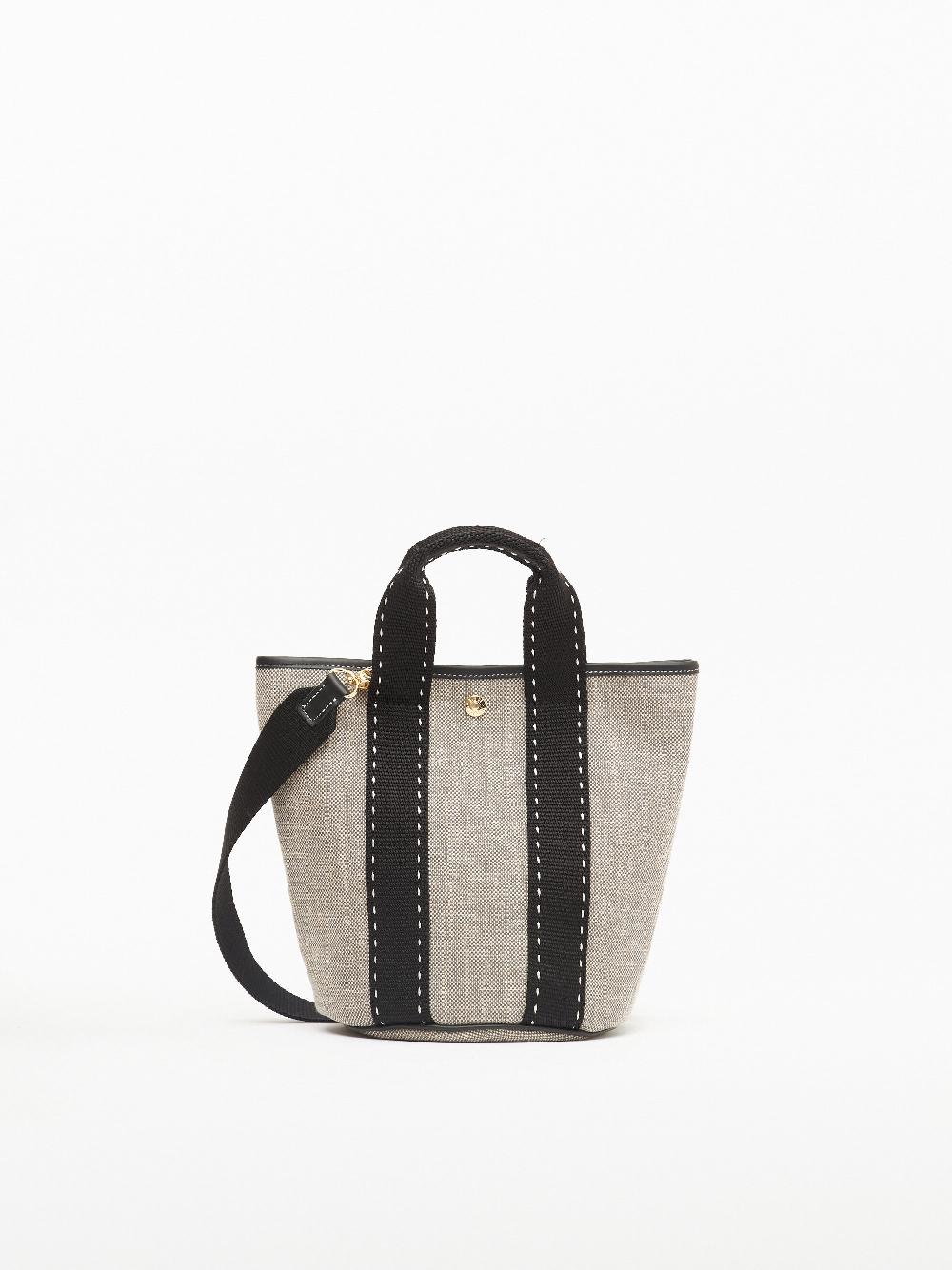 rue de verneuil CRUISE BUCKET S - GREY LINEN BLACK SELLIER