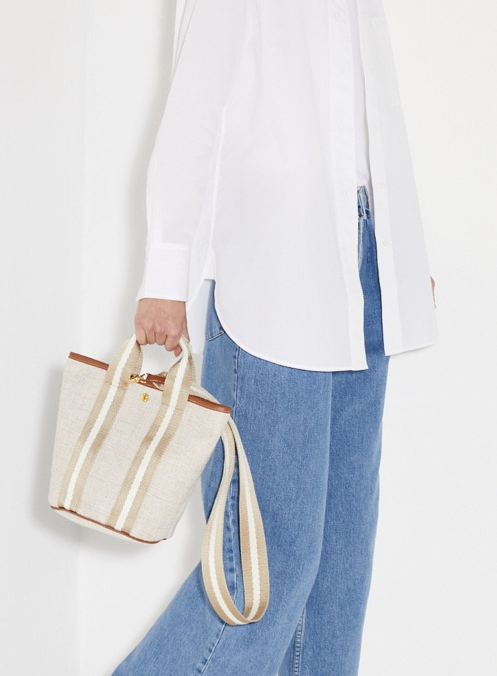 rue de verneuil CRUISE BUCKET S - SUMMER TWEED CORDE BEIGE