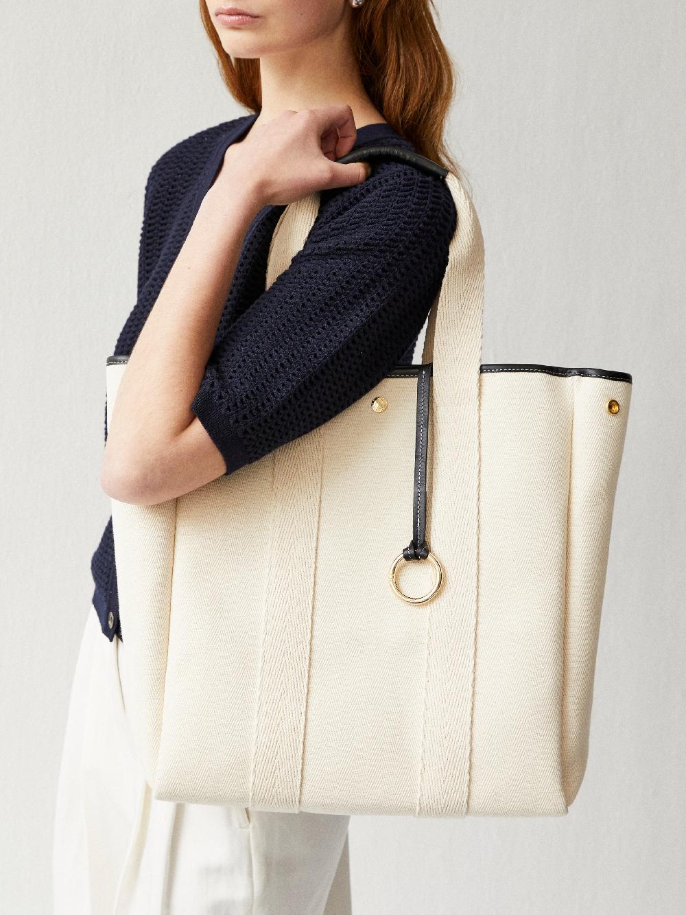 Rue De Verneuil TRAVERSÉE HIGH - VERNEUIL CANVAS NATURAL/BLACK