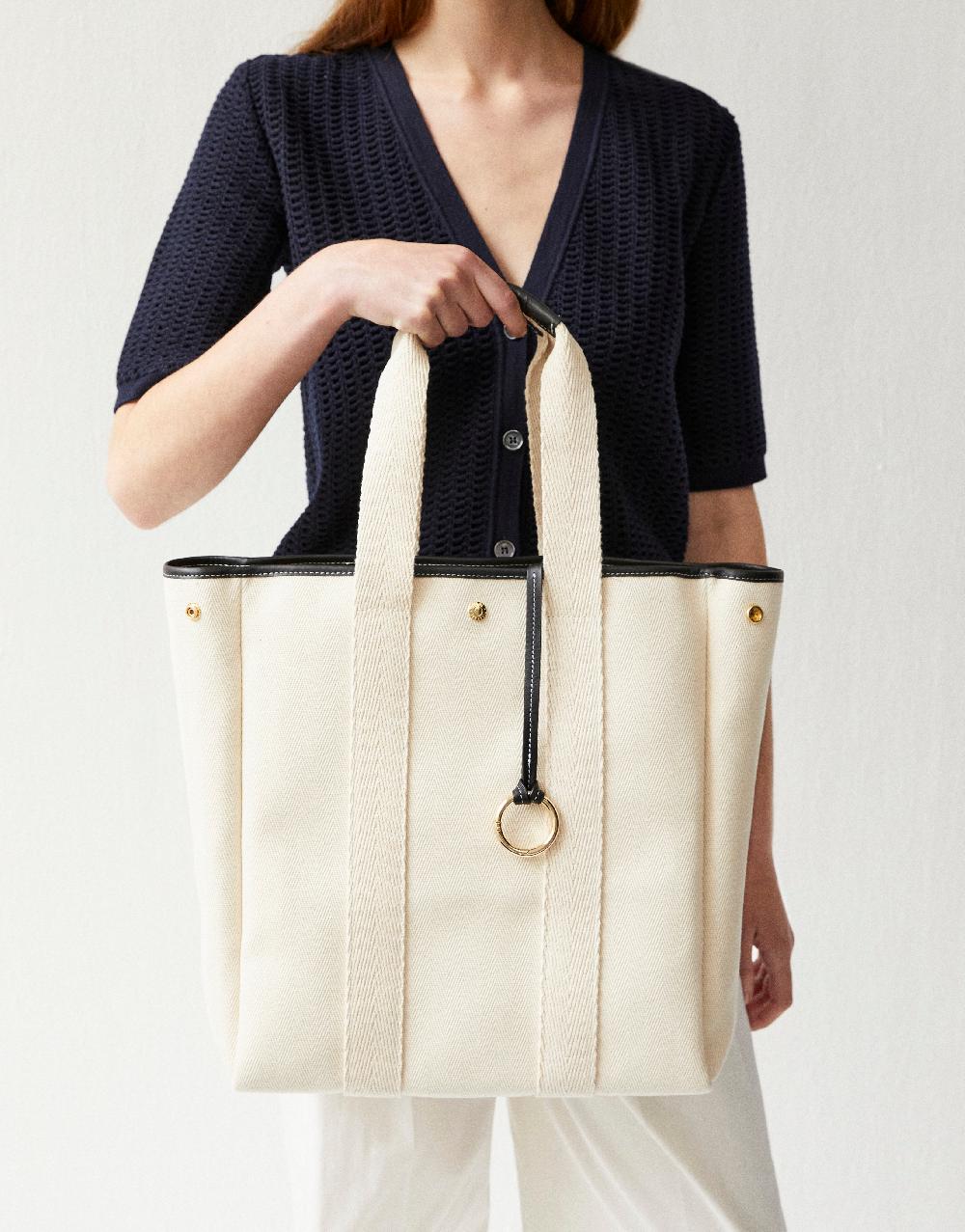 Rue De Verneuil TRAVERSÉE HIGH - VERNEUIL CANVAS NATURAL/BLACK