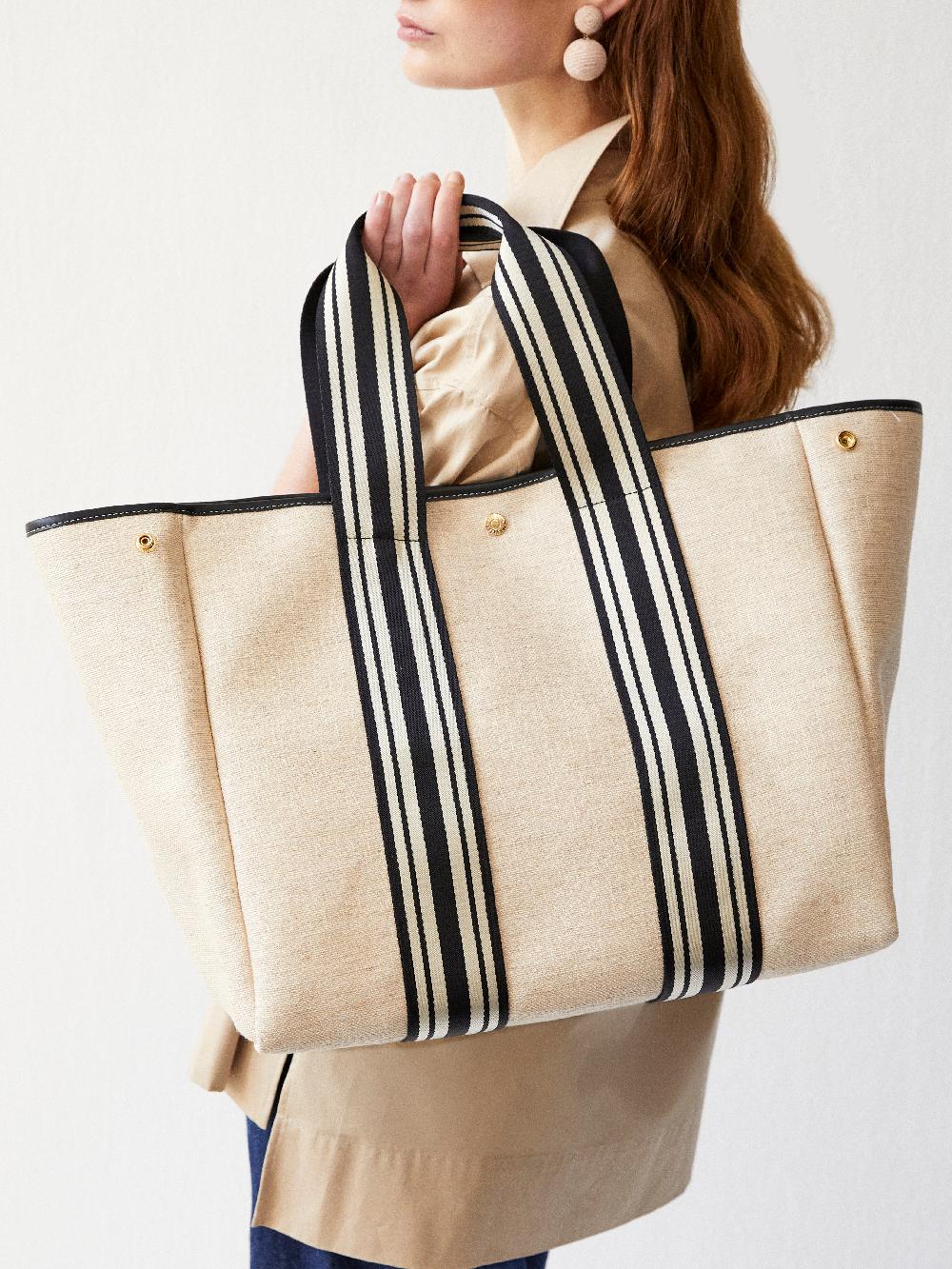 Rue De Verneuil TRAVERSÉE L - LINEN CREAM EQUESTRIAN BLACK
