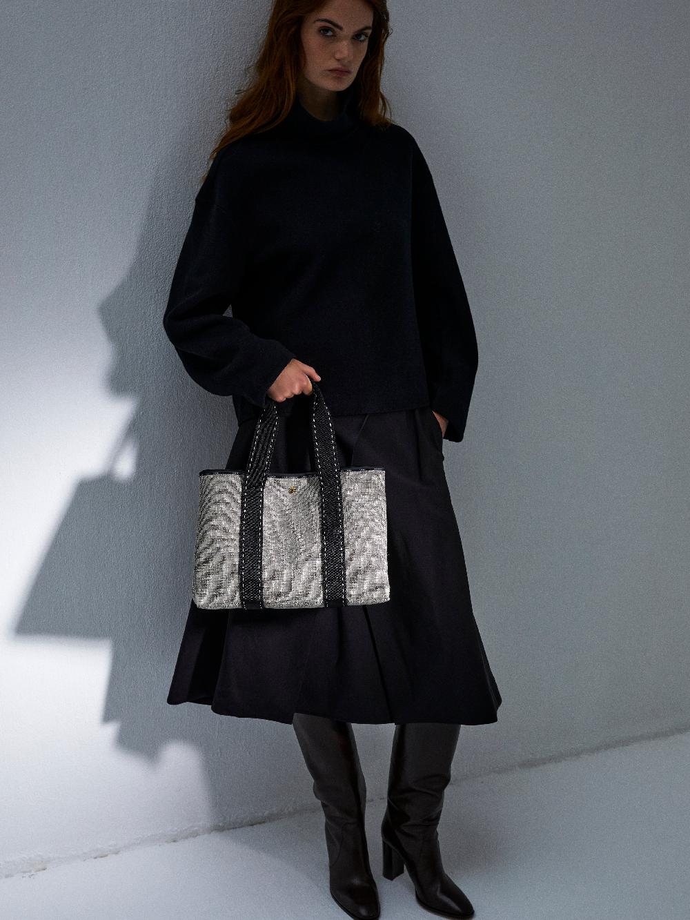 Rue De Verneuil TRAVERSÉE M - GREY LINEN BLACK SELLIER