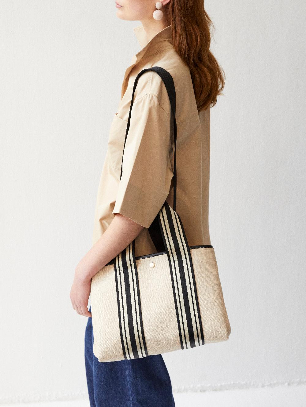 Rue De Verneuil TRAVERSÉE M - LINEN CREAM EQUESTRIAN BLACK