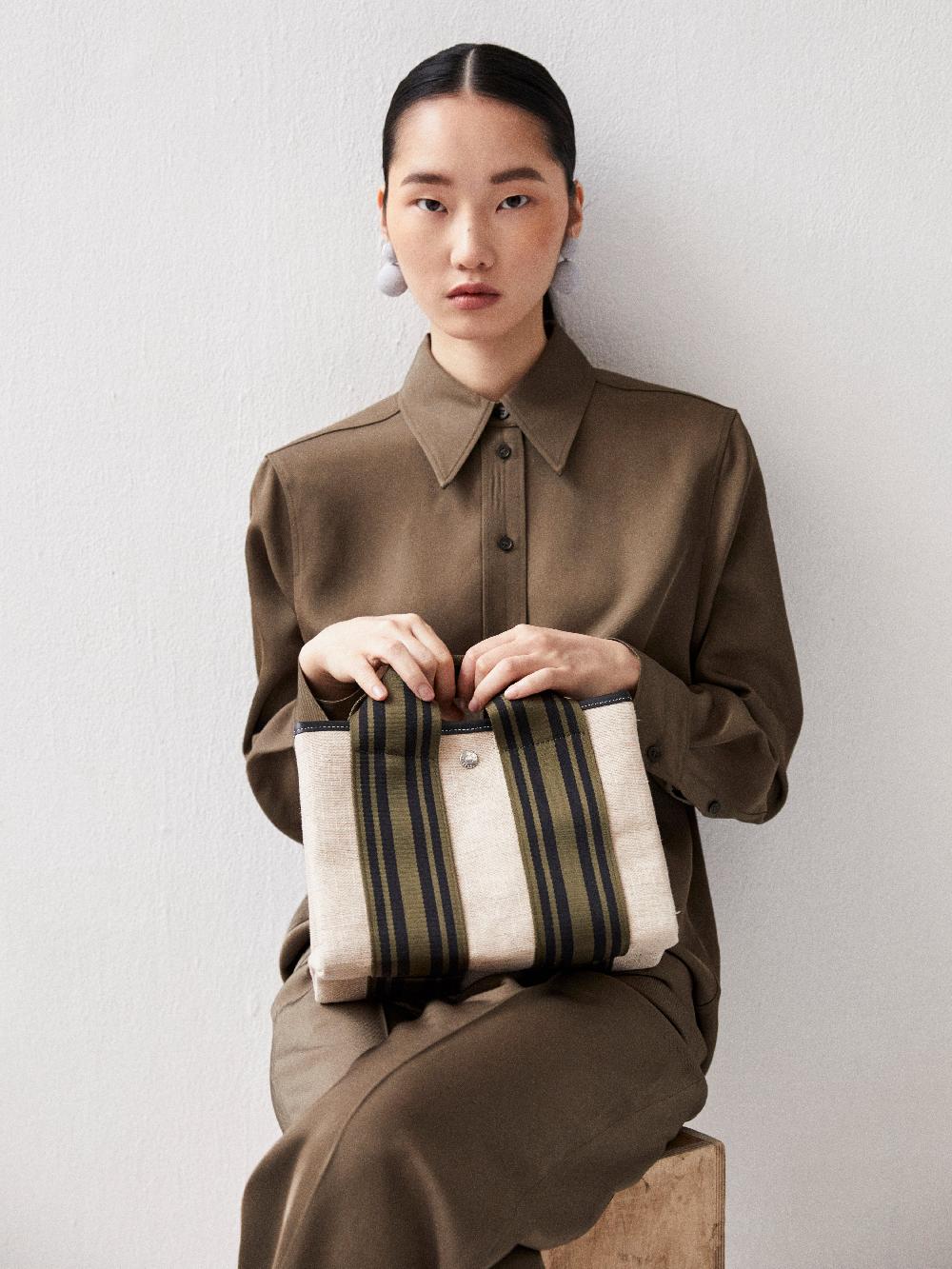 Rue De Verneuil TRAVERSÉE S - LINEN CREAM EQUESTRIAN KHAKI