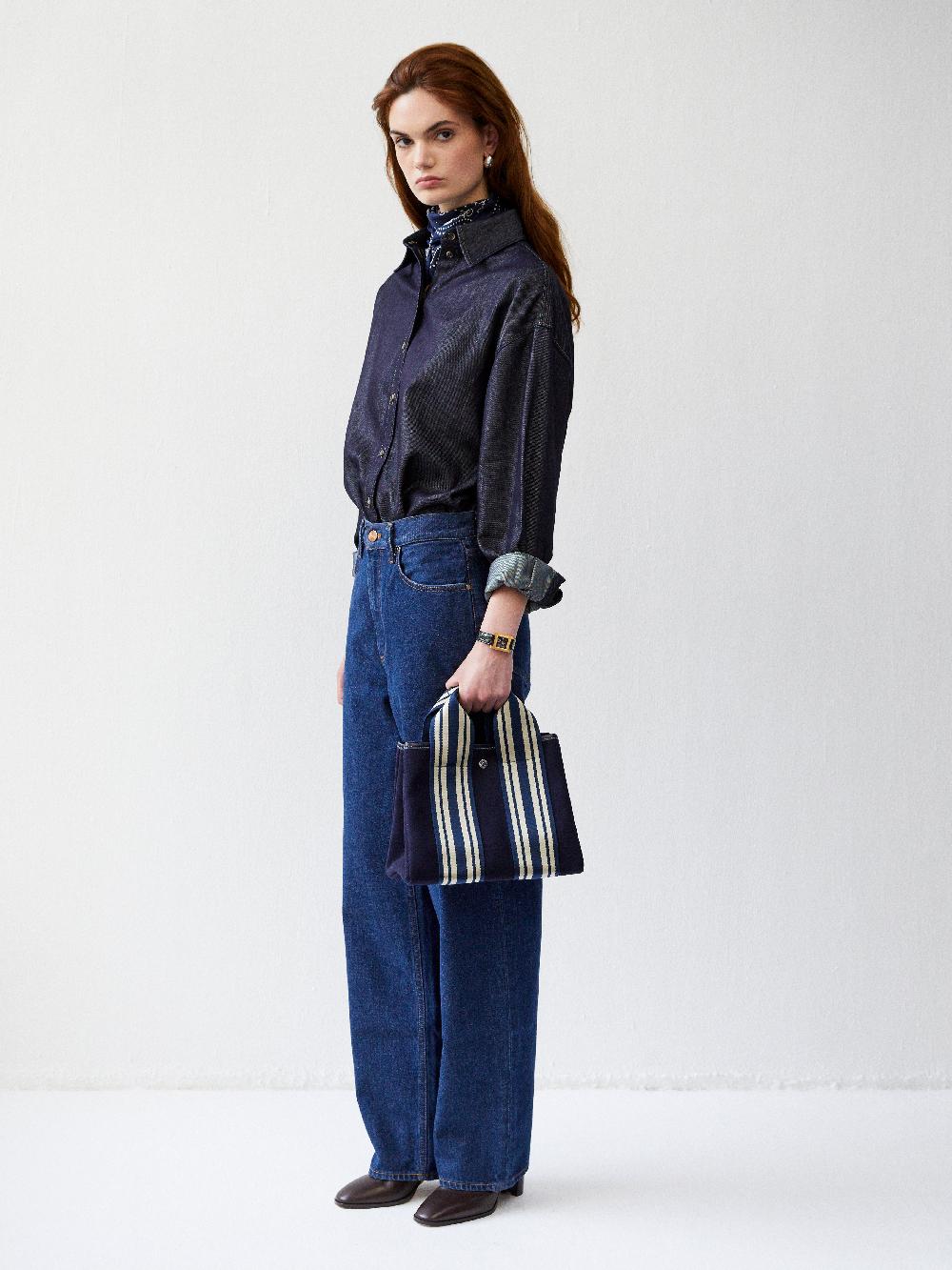 Rue De Verneuil TRAVERSÉE S - NAVY EQUESTRIAN FLANNEL