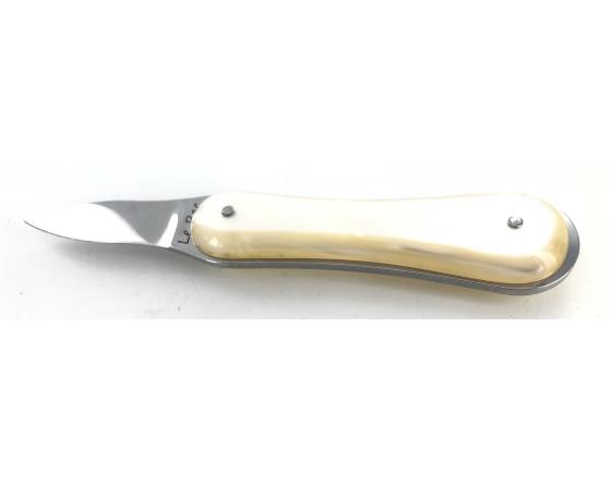 sabatier 1 Lancette LE BEC manche en coquille d'Huîtres - couleur : Blanc Florinox - Thiers - 14205