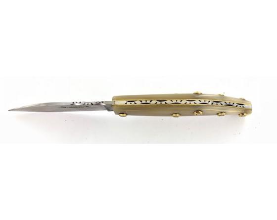 Sabatier Agenais 12 Cm - Corne Blonde - Guilloché - Rosettes Apparentes PassionFrance - 86120