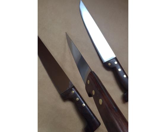 Sabatier Boucher 28 Cm - Inox - Palissandre - Ref 30 Sabatier - ANCBOUCH28Pointu