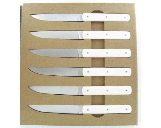 sabatier Coffret 6 pièces - 888 manche blanc Perceval - Thiers - 16135
