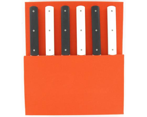 sabatier Coffret 6 pièces - Français 9.47 Manche Blanc cassé et Noir Perceval - Thiers - 16161