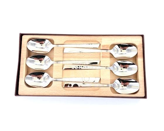 sabatier Coffret de 6 Cuillères café - Décors Maison Roger Orfevre - 68174