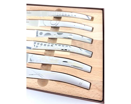 Sabatier Coffret De 6 Thiers à Dents - Décors Maison Roger Orfevre - 68108