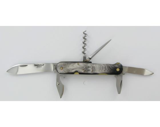 Sabatier Couteaux 6 Pièces - Inox - Manche Corne Coursolle - Thiers - 17109