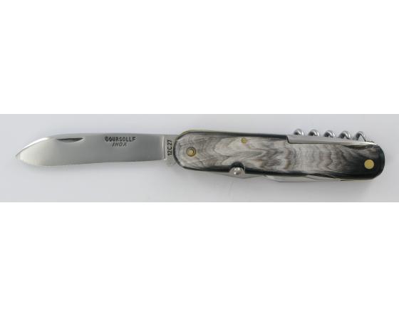 sabatier Couteaux 6 Pièces - Inox - Manche Corne Coursolle - Thiers - 17109