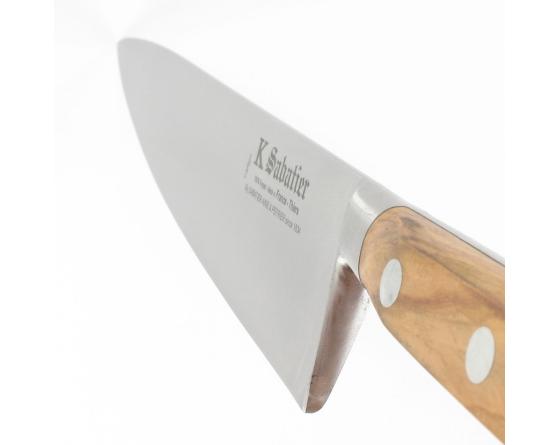 Sabatier Cuisine 25 Cm - Acier Carbone - Manche Olivier Sabatier - AOC25OLIVIER