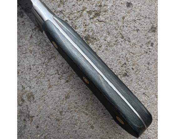 Sabatier Cuisine 25 Cm - Ancienne Forge - Manche BOIS NOIR - Rivets Rosette - Carbone Ref 346 Sabatier - C25OLD346