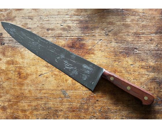 sabatier Cuisine 33 cm - Ancienne Forge - Manche Palissandre - flexible en pointe - Carbone Ref 354 Sabatier - C33old349